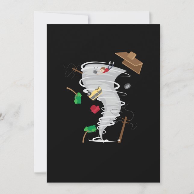 Invitation Une incroyable tornade et la chasse aux tempêtes (Devant)