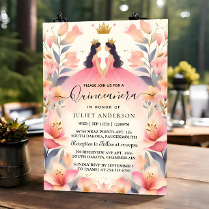 Invitation Une Joie Amusante Lily Twin Double Joint Quinceane