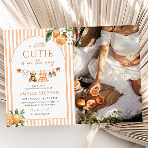 Invitation Une jolie petite orange bébé shower photo