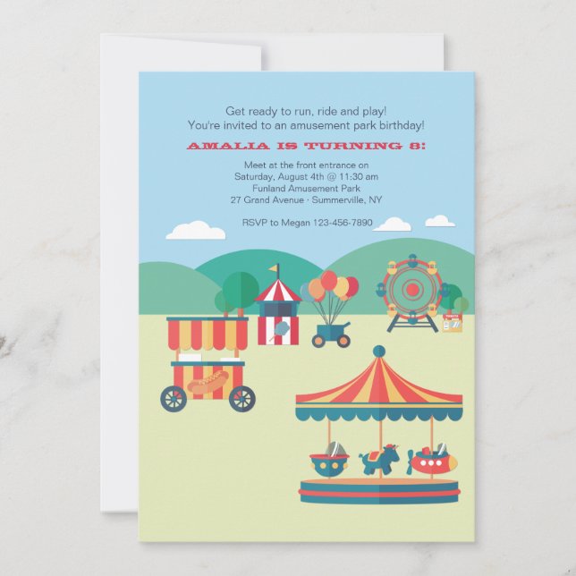 Invitation Une Journée Au Parc (Devant)