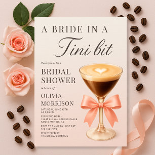 Invitation Une mariée dans un tout petit peu de douche de mar