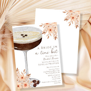 Invitation Une mariée dans une Baby Shower Martini pour la ma