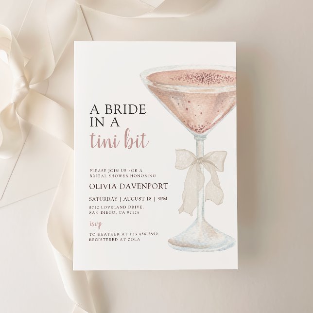 Invitation Une mariée dans une Fête des mariées Tini Bit Mart (Créateur téléchargé)