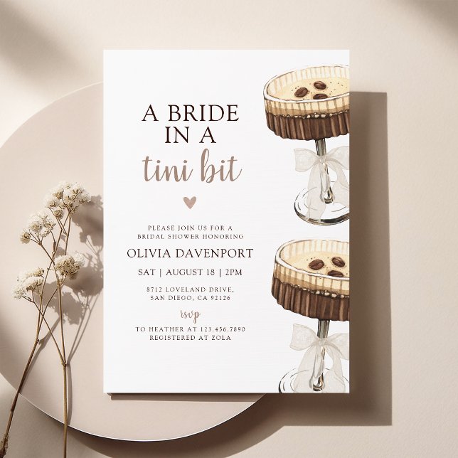 Invitation Une mariée dans une Fête des mariées Tini Bit Mart (Créateur téléchargé)