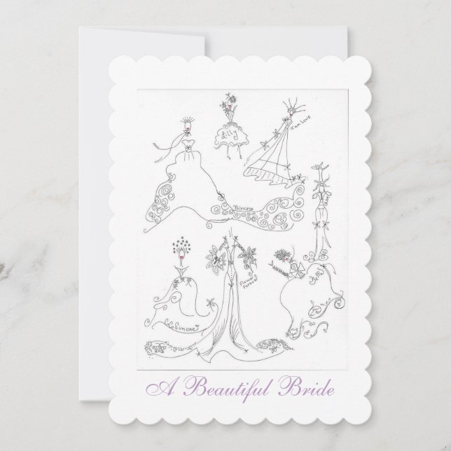 Invitation Une mariée magnifique (Devant)