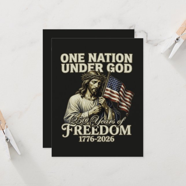 Invitation Une nation sous Dieu 250 ans de bénédictions (Devant/Arrière en situation)