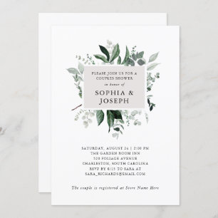 Invitation Une nature simple et moderne Douche pour couples