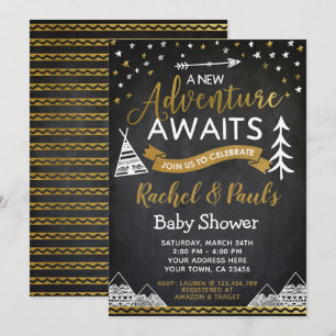 Invitation Une nouvelle aventure attend l'invitation Baby sho