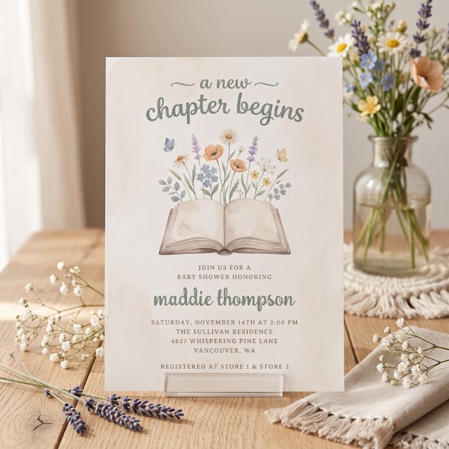 Invitation Une nouvelle étape commence Baby Shower (Créateur téléchargé)