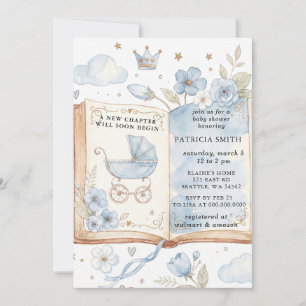 Invitation Une nouvelle histoire de chapitre Livre Garçon Bab