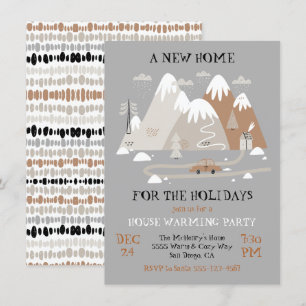 Invitation Une nouvelle maison pour la fête du réchauffement