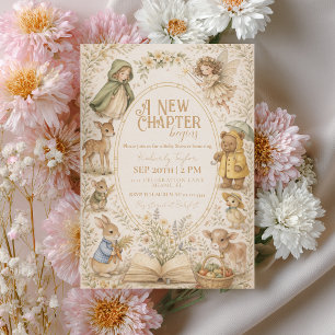 Invitation Une nouvelle page à écrire Histoire vintage Baby S