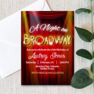 Invitation Une nuit à Broadway