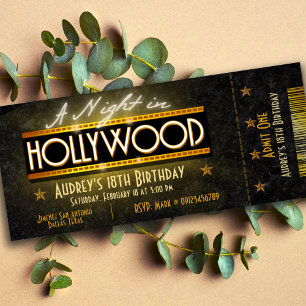 Invitation Une nuit à Hollywood Ticket