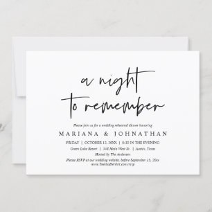 Invitation Une Nuit À Ne Pas Oublier, Dîner De Répétition Mar