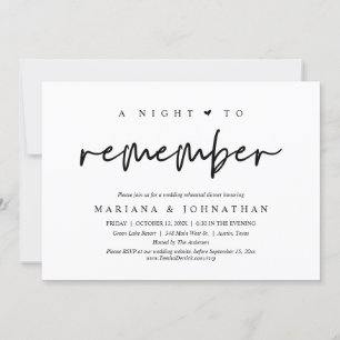 Invitation Une Nuit À Ne Pas Oublier, Dîner De Répétition Mar