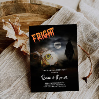 Invitation Une nuit de frayeur avec le hibou et le fantôme -