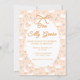 Invitation Une oie bête Première partie Anniversaire Invitati
