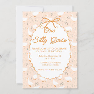 Invitation Une oie bête Première partie Anniversaire Invitati