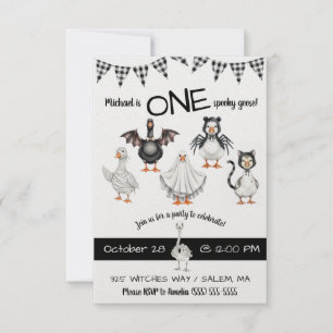 Invitation UNE Oie Éffrayante ! Fête du premier anniversaire 