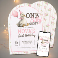 Une oie sotte Customisée rose 1er Anniversaire Arc