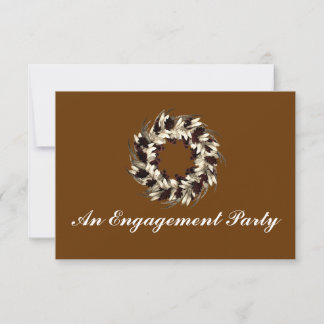 Invitation "Une partie d'engagement" - Crème/couronne Brown