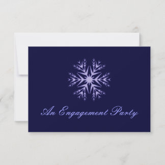 Invitation "Une partie d'engagement" - Feu de neige bleu d'hi
