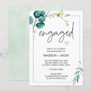 Invitation Une partie engagée pour se marier La verdure