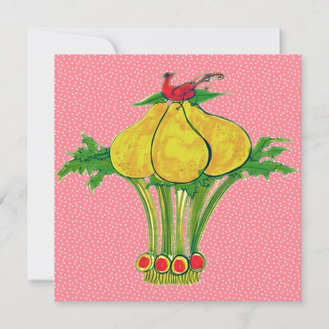 Invitation Une Perdrix dans un Poirier (Devant)