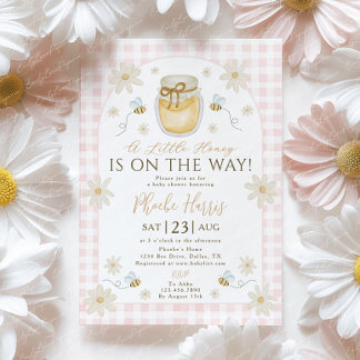 Invitation Une petite abeille arrive Bébé Shower 