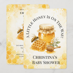 Invitation Une petite abeille arrive Bébé Shower