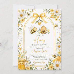 Invitation Une petite abeille jaune bébé Shower Daisy