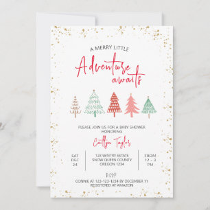Invitation Une Petite Aventure Merry Attend Le Baby shower