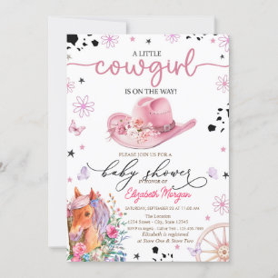 Invitation Une petite baby shower Cowgirl Pony