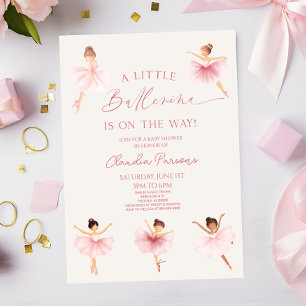 Invitation Une Petite Ballerina Est En Route ! Baby shower