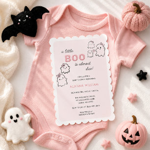 Invitation Une petite boule est presque due Cute Baby Shower