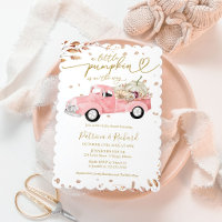 Une petite camionnette rose pour citrouille Fête p