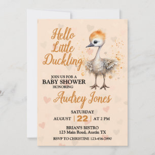 Invitation Une petite canette est en route Baby Shower