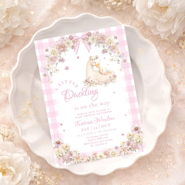 Invitation Une petite canette est en route Baby Shower (Créateur téléchargé)