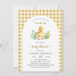 Invitation Une petite canette est en route Fête de bébé canar