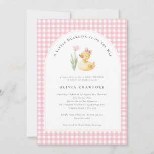Invitation Une petite canette est en route Fête de bébé Canar