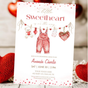 Invitation Une petite chérie Fête prénatale pour bébé garçon