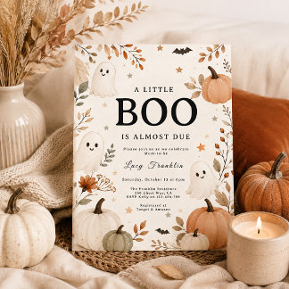 Invitation Une petite chute de boo Halloween Baby Shower