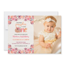 Une petite citrouille Boho Floral 1er anniversaire