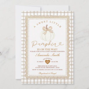 Invitation Une petite citrouille douce arrive Baby Shower