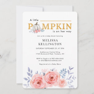 Invitation Une petite citrouille en route Baby Shower
