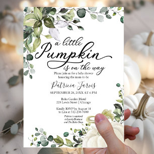 Invitation Une petite citrouille est en route Baby Shower