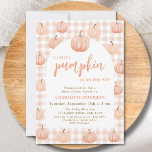 Invitation Une petite citrouille est en route Baby Shower