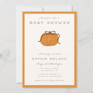 Invitation Une petite citrouille est en route Baby Shower min