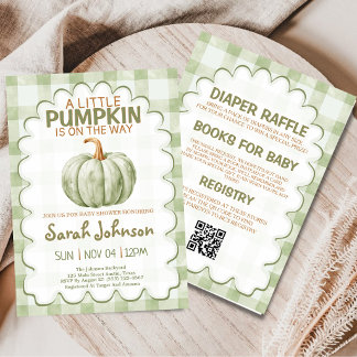 Invitation Une petite citrouille est en route Baby Shower Ver